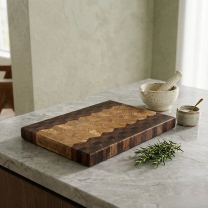 Brazilian sucupira wood cutting board handmade in Polish workshop