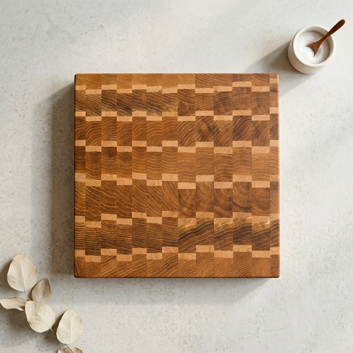 Light wood cutting board with bread and cheese, Scandinavian lifestyle