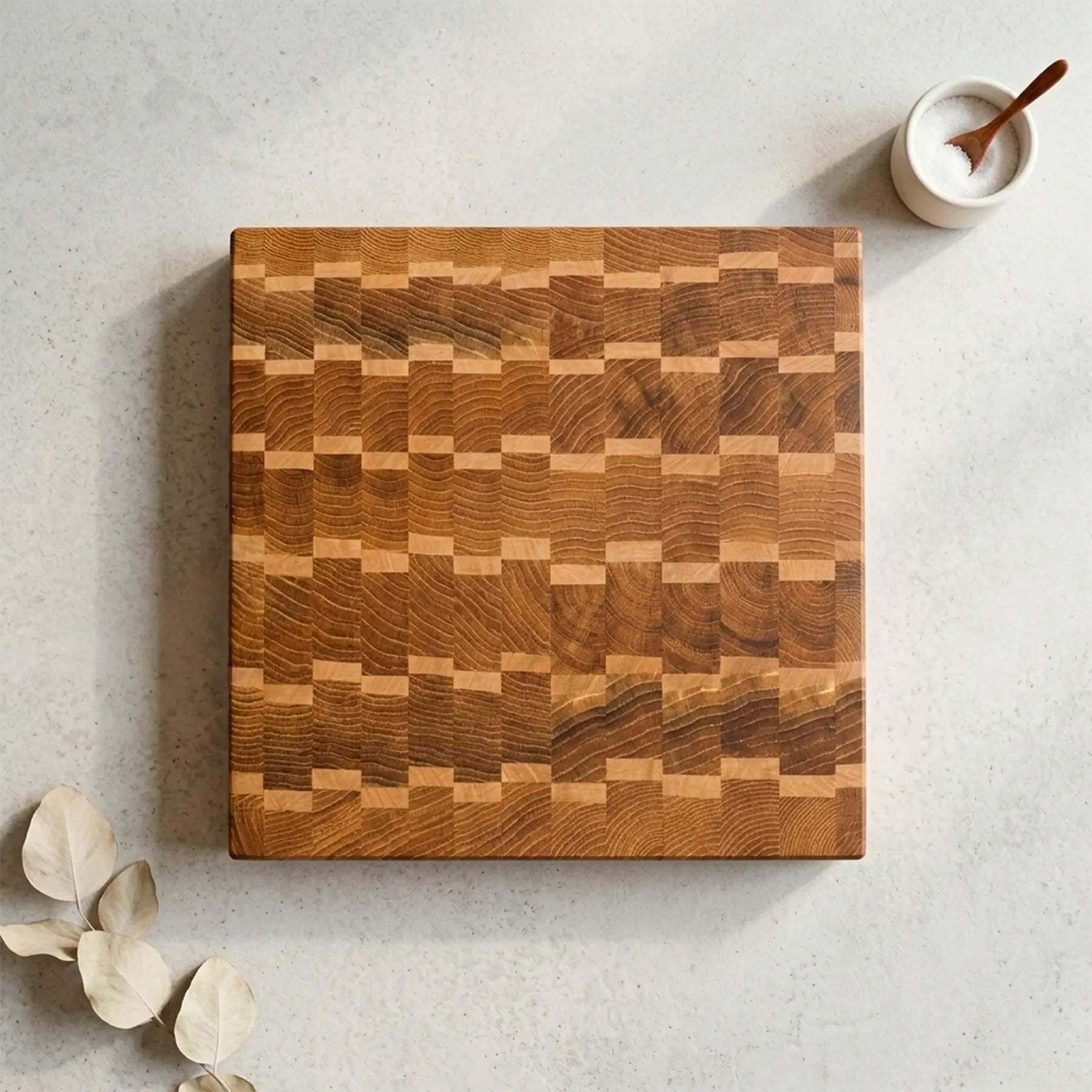 Light wood cutting board with bread and cheese, Scandinavian lifestyle