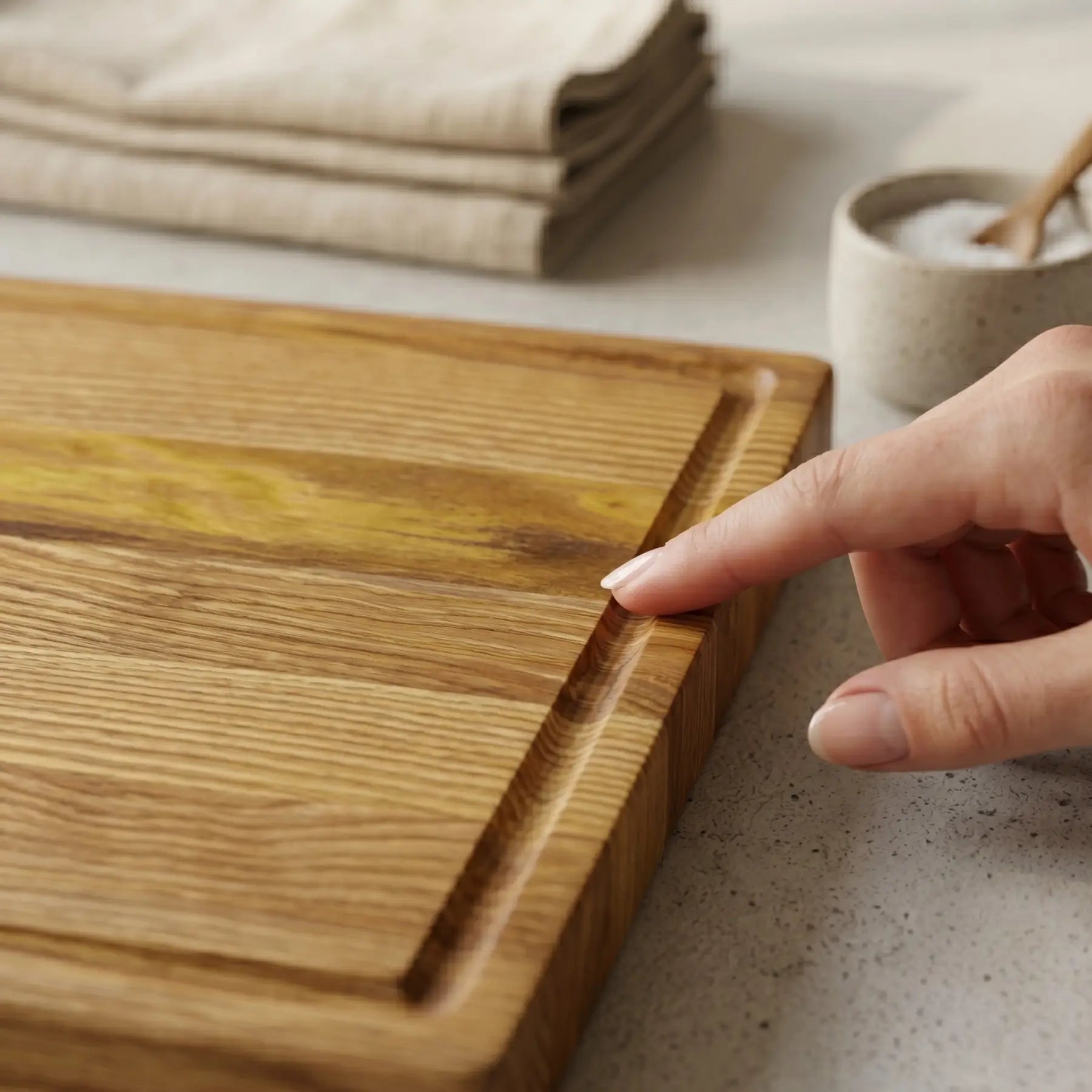 Bread cutting board with sliced sourdough loaf, MNCWOOD handmade